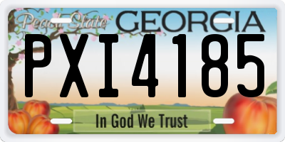 GA license plate PXI4185