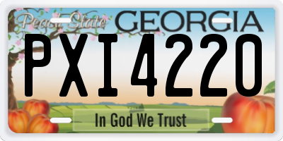 GA license plate PXI4220
