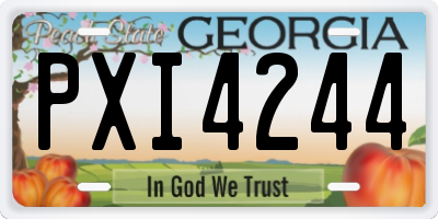 GA license plate PXI4244