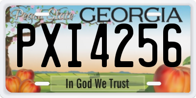 GA license plate PXI4256