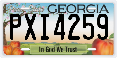 GA license plate PXI4259