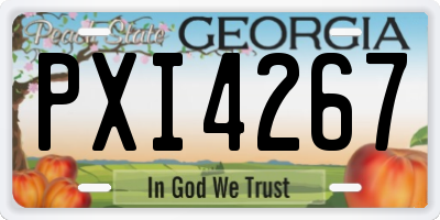 GA license plate PXI4267