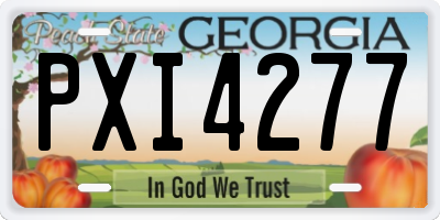 GA license plate PXI4277