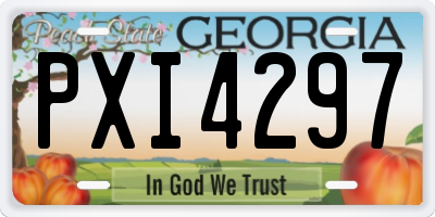 GA license plate PXI4297