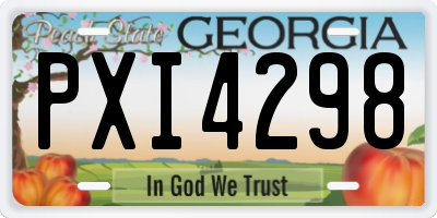 GA license plate PXI4298