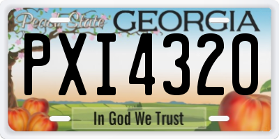 GA license plate PXI4320
