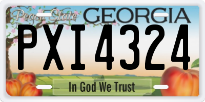 GA license plate PXI4324