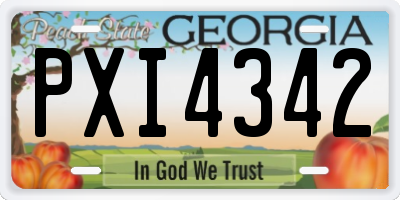 GA license plate PXI4342