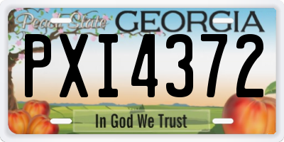 GA license plate PXI4372
