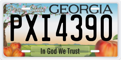 GA license plate PXI4390