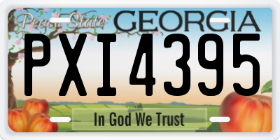 GA license plate PXI4395
