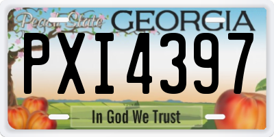 GA license plate PXI4397