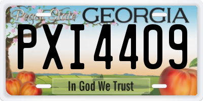 GA license plate PXI4409