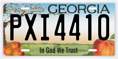 GA license plate PXI4410