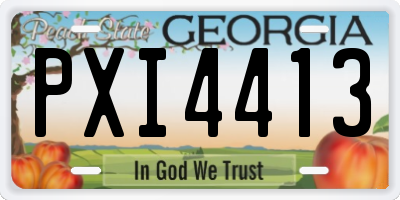 GA license plate PXI4413