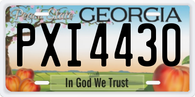 GA license plate PXI4430
