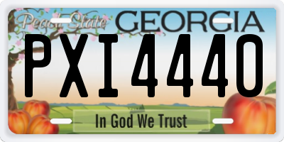 GA license plate PXI4440