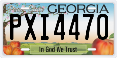 GA license plate PXI4470