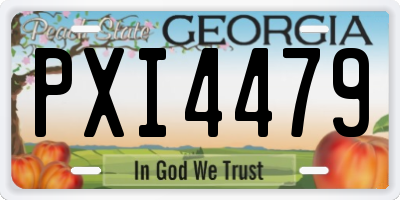 GA license plate PXI4479