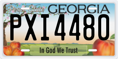 GA license plate PXI4480