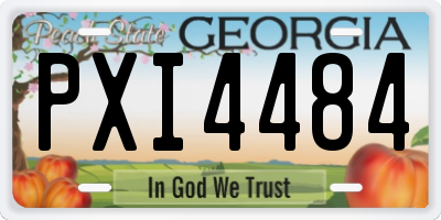 GA license plate PXI4484