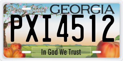 GA license plate PXI4512