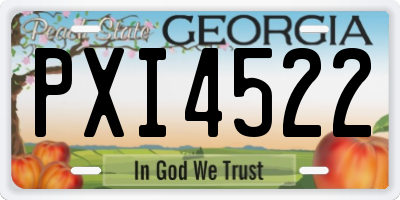 GA license plate PXI4522