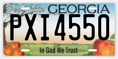 GA license plate PXI4550