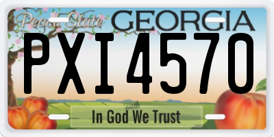 GA license plate PXI4570