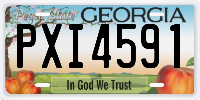 GA license plate PXI4591