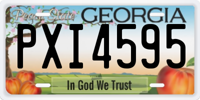 GA license plate PXI4595