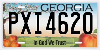 GA license plate PXI4620