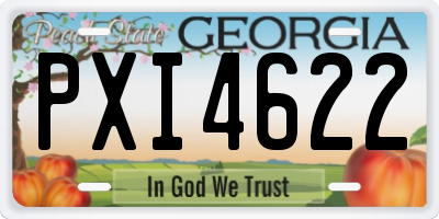 GA license plate PXI4622