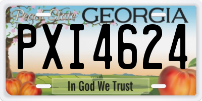 GA license plate PXI4624