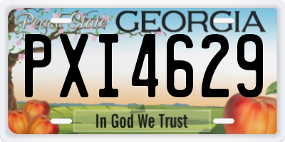 GA license plate PXI4629