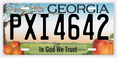 GA license plate PXI4642