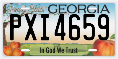 GA license plate PXI4659