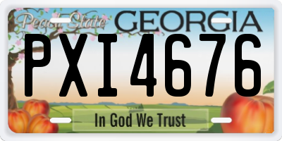 GA license plate PXI4676
