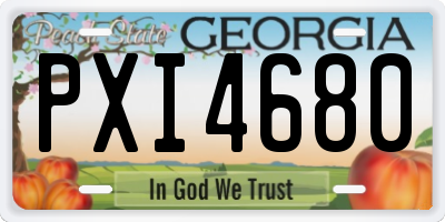 GA license plate PXI4680