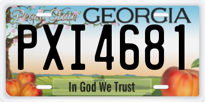 GA license plate PXI4681