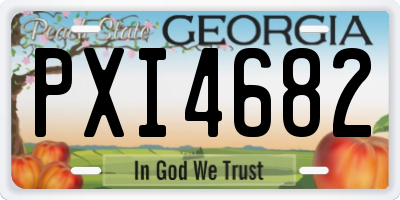 GA license plate PXI4682