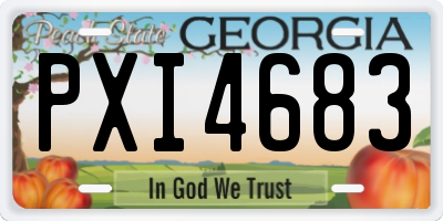 GA license plate PXI4683
