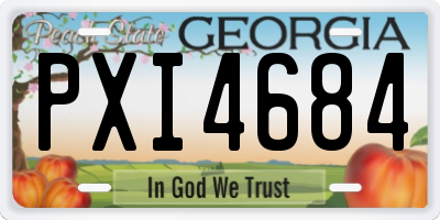 GA license plate PXI4684