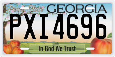 GA license plate PXI4696