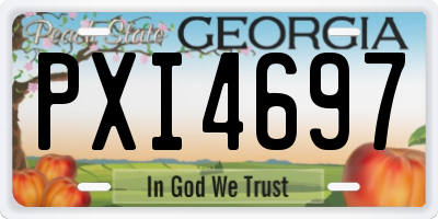 GA license plate PXI4697