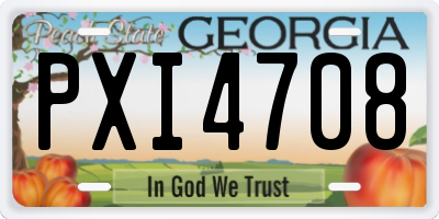 GA license plate PXI4708