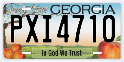 GA license plate PXI4710