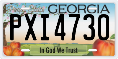 GA license plate PXI4730
