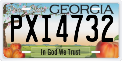 GA license plate PXI4732