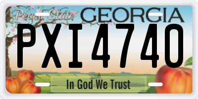 GA license plate PXI4740